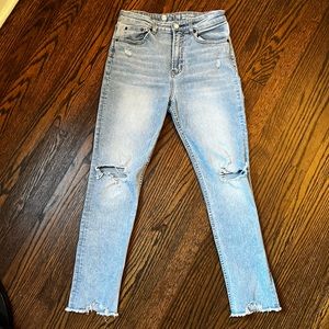 GAP Girls, Sky High Rise Skinny Ankle Jeans, Size 16, Distressed